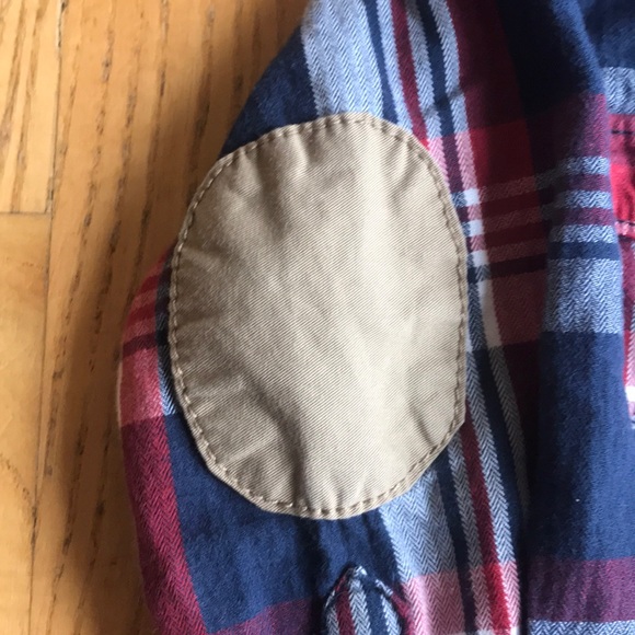 H&M Boy Plaid Shirt with Elbow Patches - Picture 5 of 7